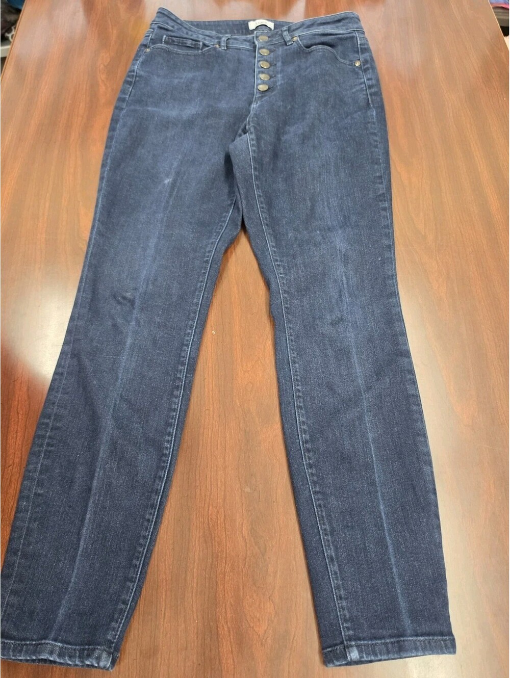 Loft Curvy Skinny Size 6 Jeans High Rise Button Fly Smart Casual Modern Denim